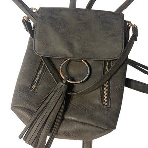 Small grey purse backpack